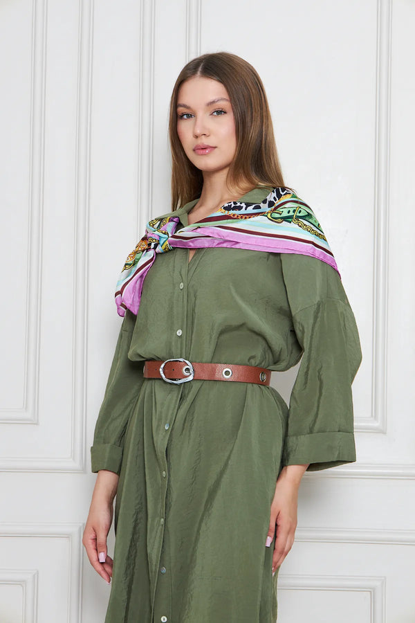 İpek Fular Eşarp - Kadın Fular Şık Kombinler Için