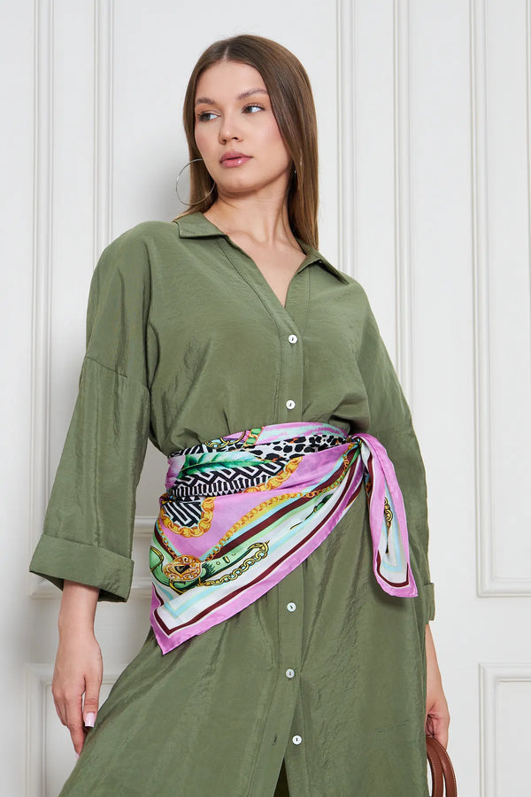 İpek Fular Eşarp - Kadın Fular Şık Kombinler Için