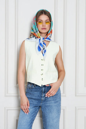 İpek Fular Eşarp - Kadın Fular Şık Kombinler Için