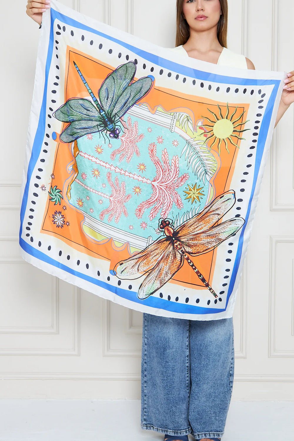 İpek Fular Eşarp - Kadın Fular Şık Kombinler Için