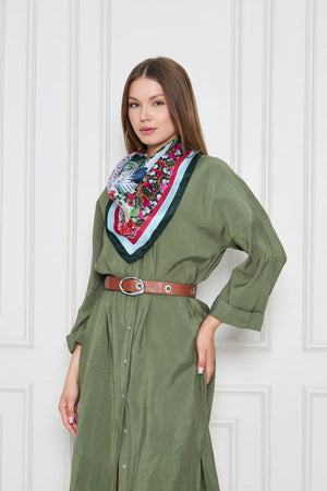 İpek Fular Eşarp - Kadın Fular Şık Kombinler Için