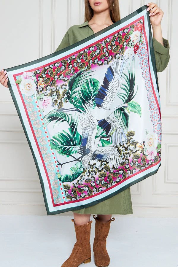 İpek Fular Eşarp - Kadın Fular Şık Kombinler Için