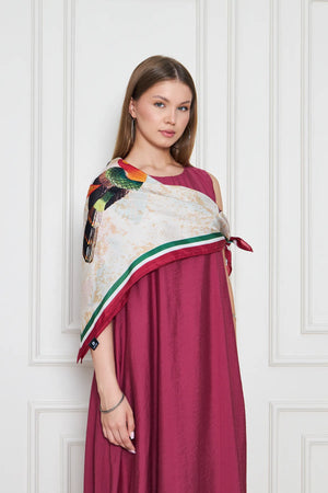 İpek Fular Eşarp - Kadın Fular Şık Kombinler Için