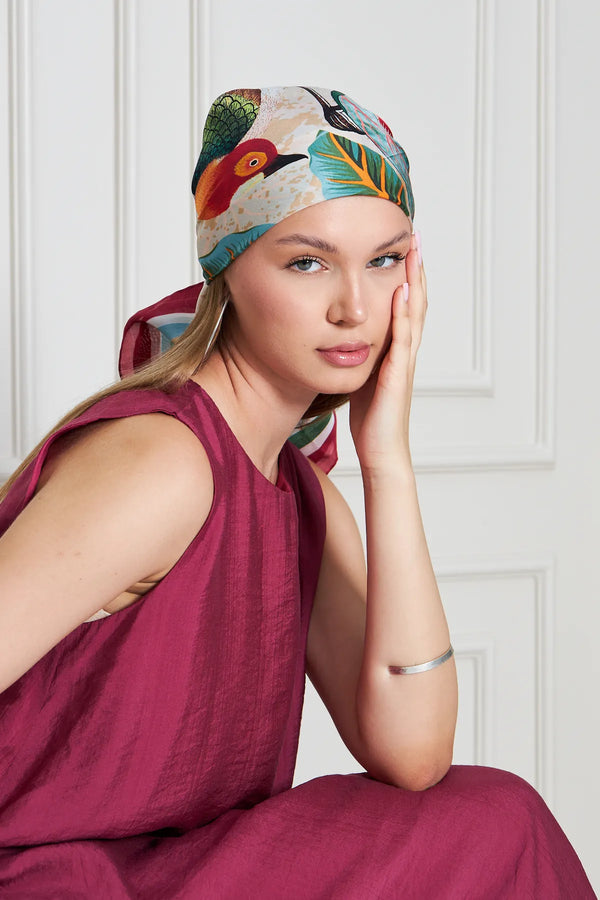 İpek Fular Eşarp - Kadın Fular Şık Kombinler Için