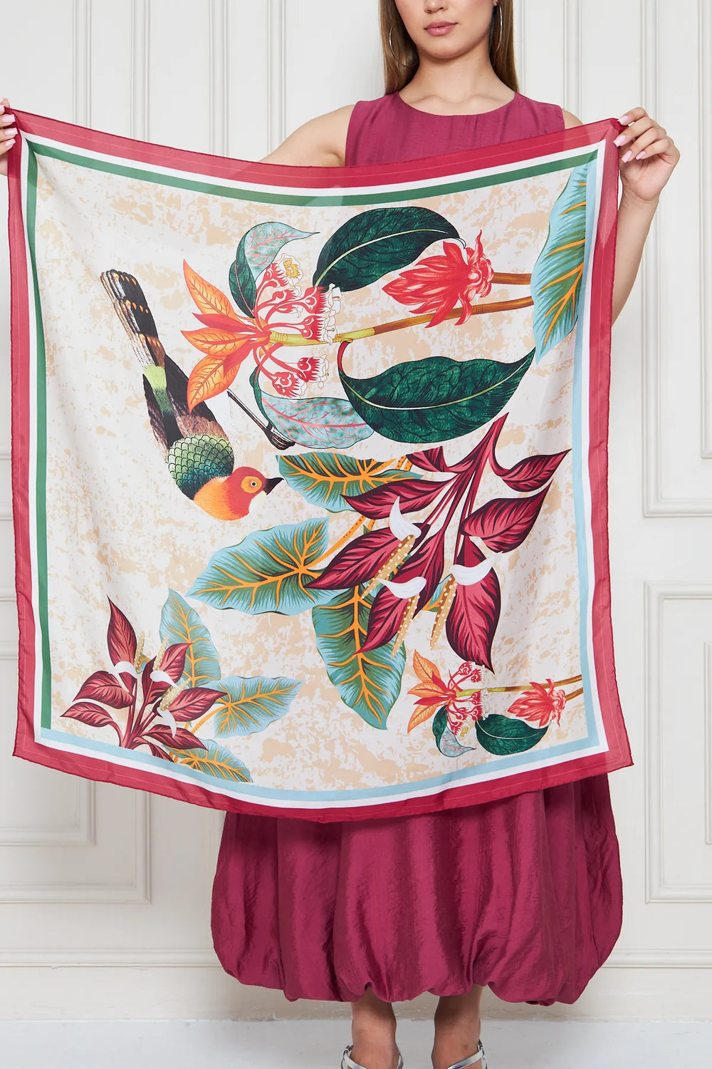 İpek Fular Eşarp - Kadın Fular Şık Kombinler Için