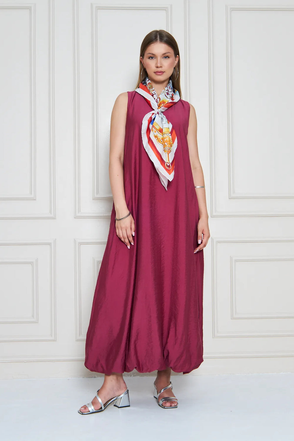 İpek Fular Eşarp - Kadın Fular Şık Kombinler Için