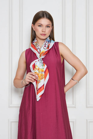 İpek Fular Eşarp - Kadın Fular Şık Kombinler Için