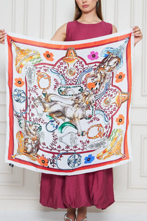 İpek Fular Eşarp - Kadın Fular Şık Kombinler Için