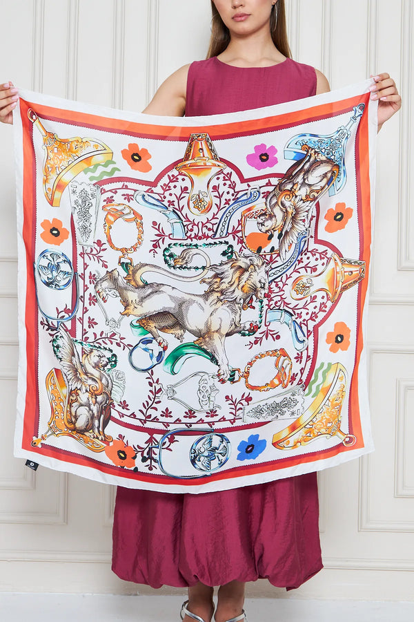 İpek Fular Eşarp - Kadın Fular Şık Kombinler Için