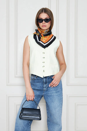 İpek Fular Eşarp - Kadın Fular Şık Kombinler Için