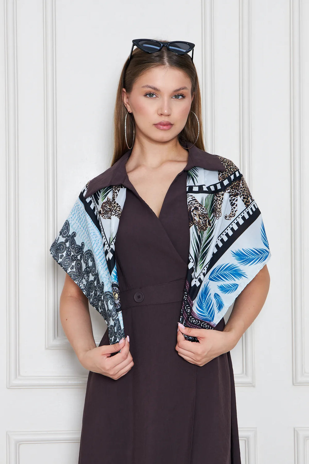 İpek Fular Eşarp - Kadın Fular Şık Kombinler Için