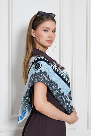 İpek Fular Eşarp - Kadın Fular Şık Kombinler Için