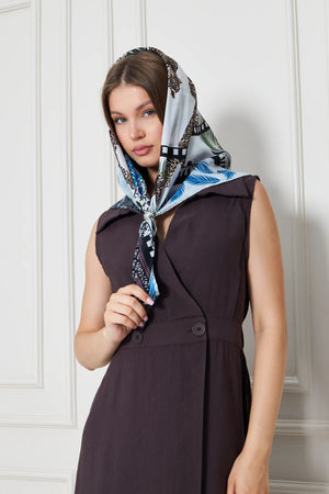 İpek Fular Eşarp - Kadın Fular Şık Kombinler Için