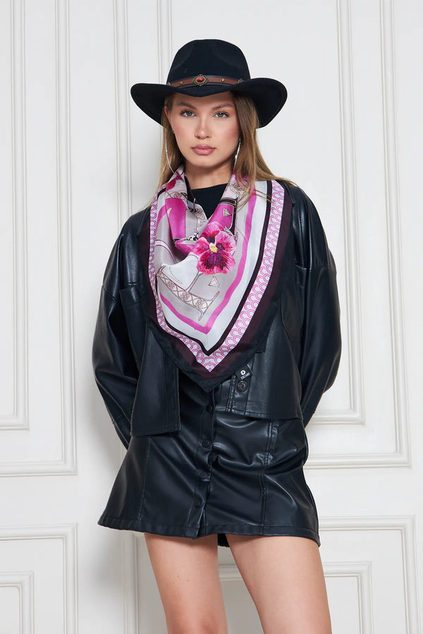 İpek Fular Eşarp - Kadın Fular Şık Kombinler Için