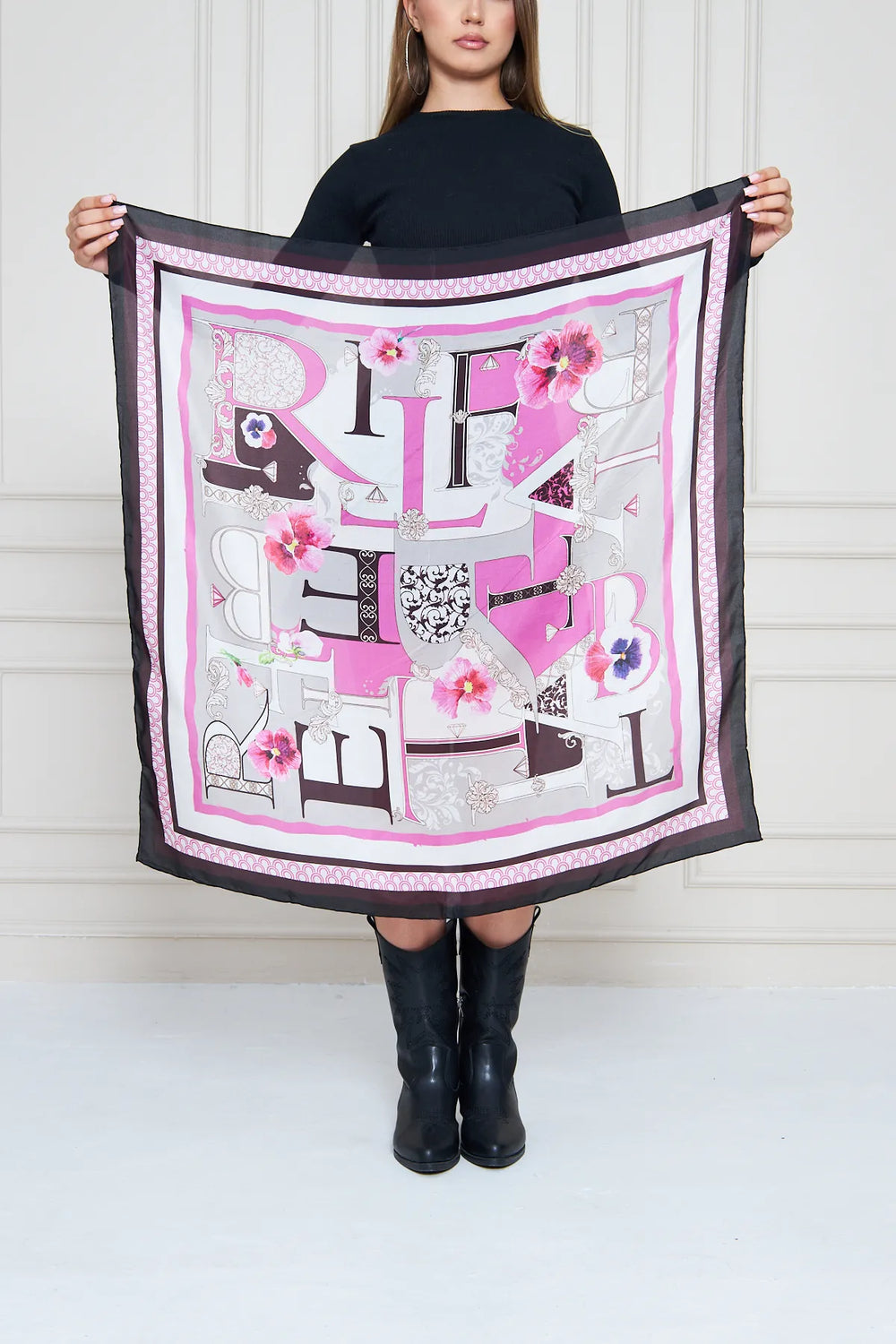 İpek Fular Eşarp - Kadın Fular Şık Kombinler Için